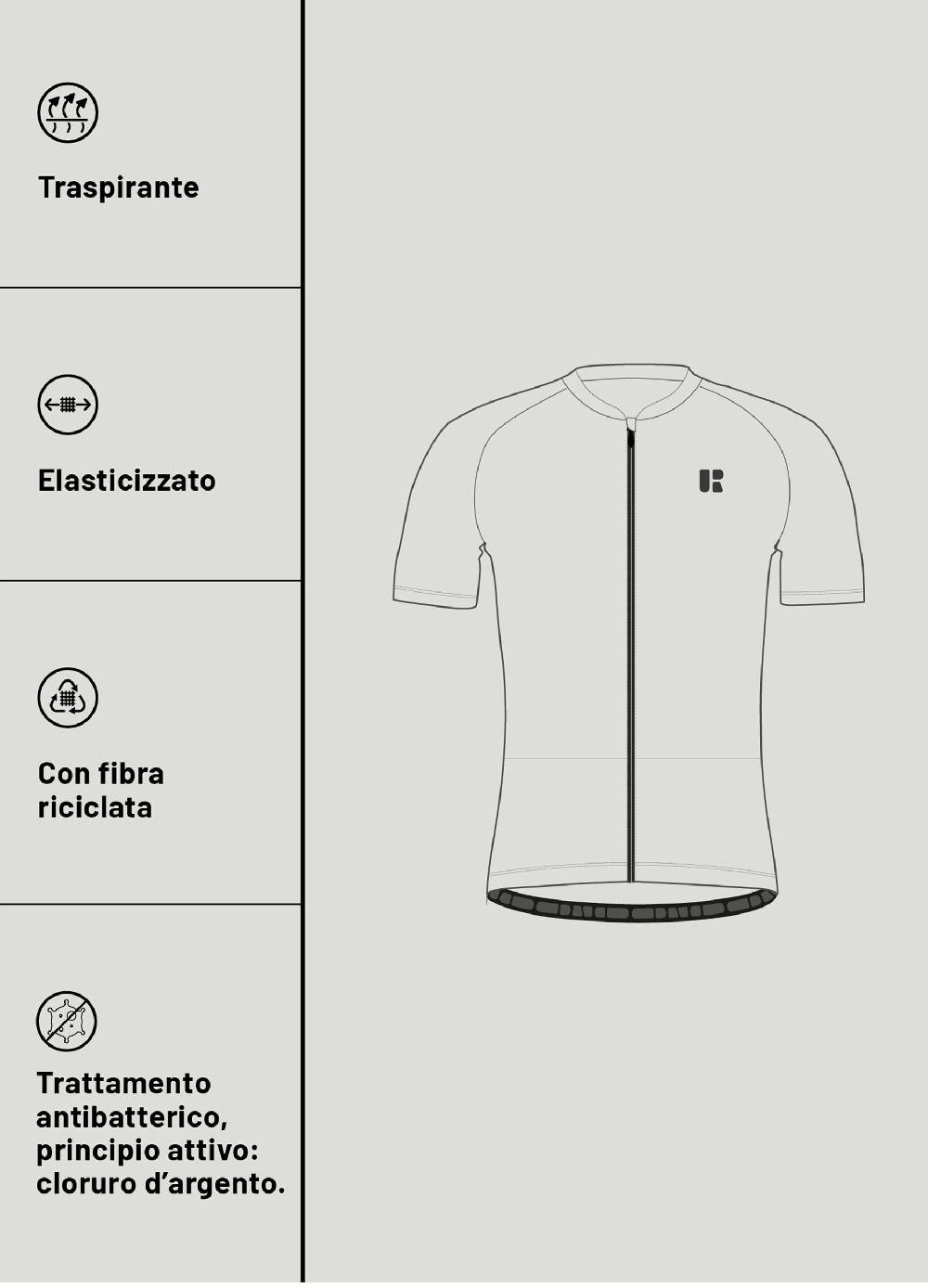 Ovs T-shirt Ciclista Full-zip Urban Riders