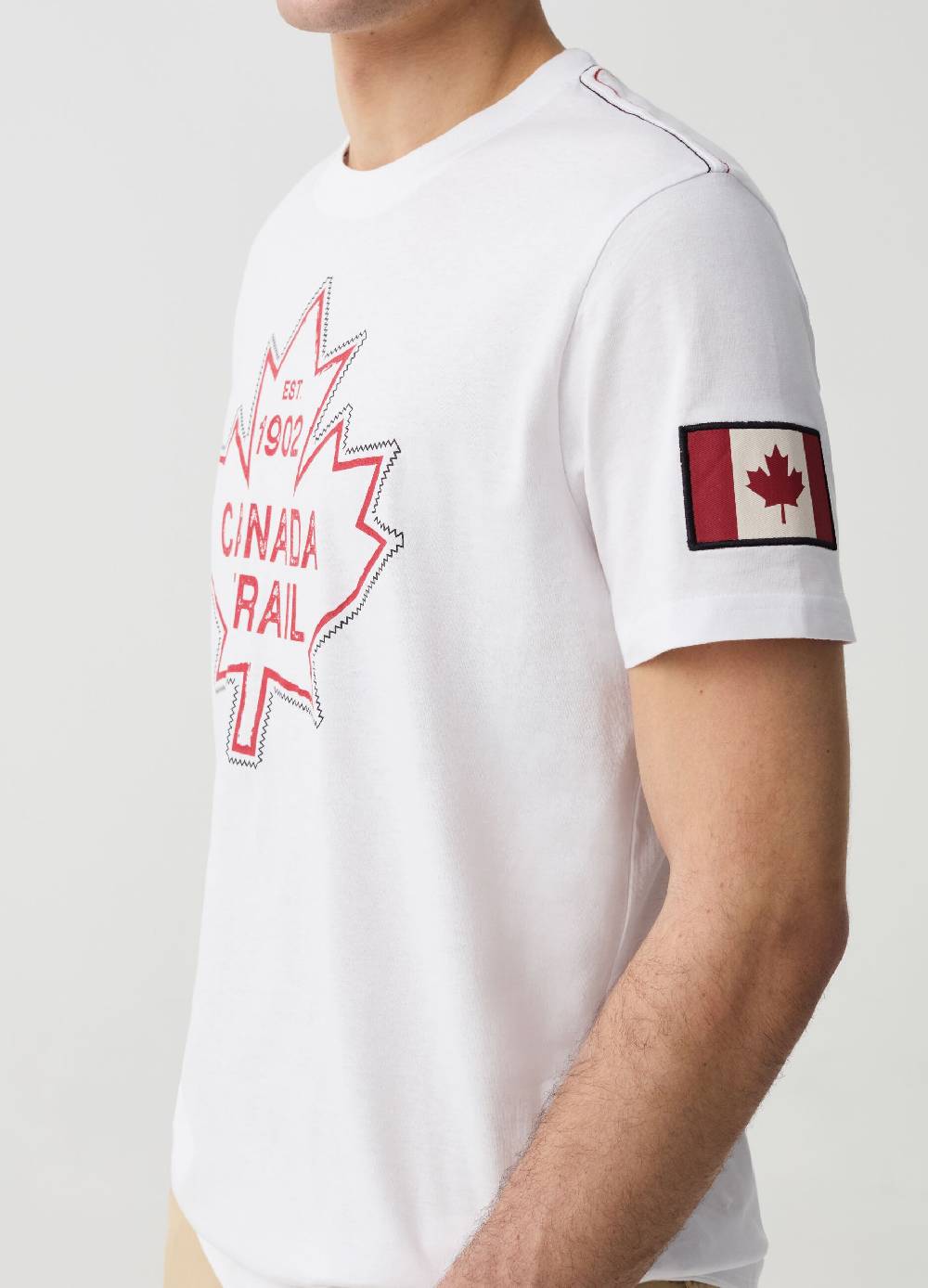 Ovs T-shirt Con Cuciture A Contrasto Canada Trail