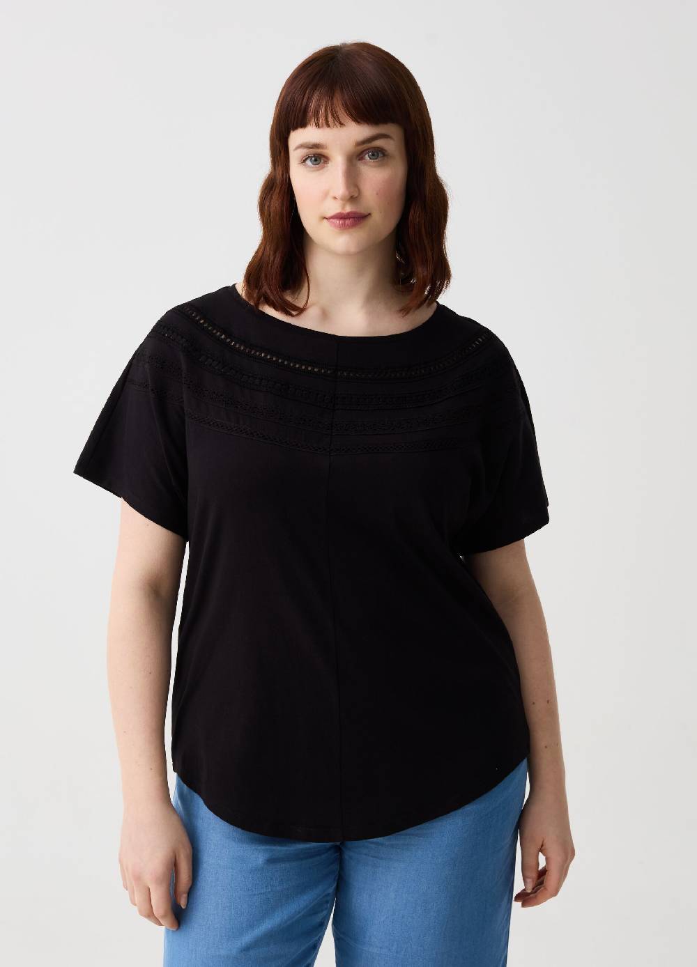 Ovs T-shirt con dettagli ricamati Curvy