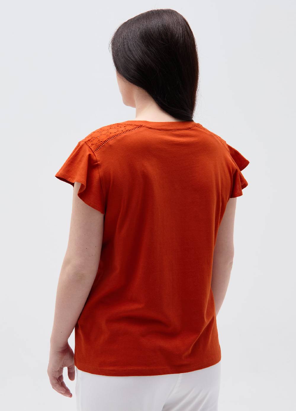 Ovs T-shirt Con Inserto In Sangallo Curvy