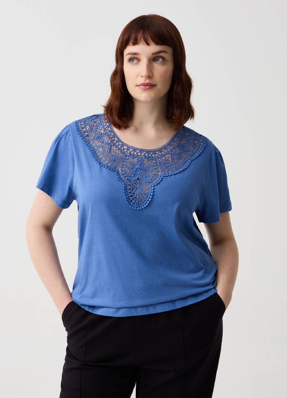 Ovs T-shirt Con Inserto Macrame Curvy