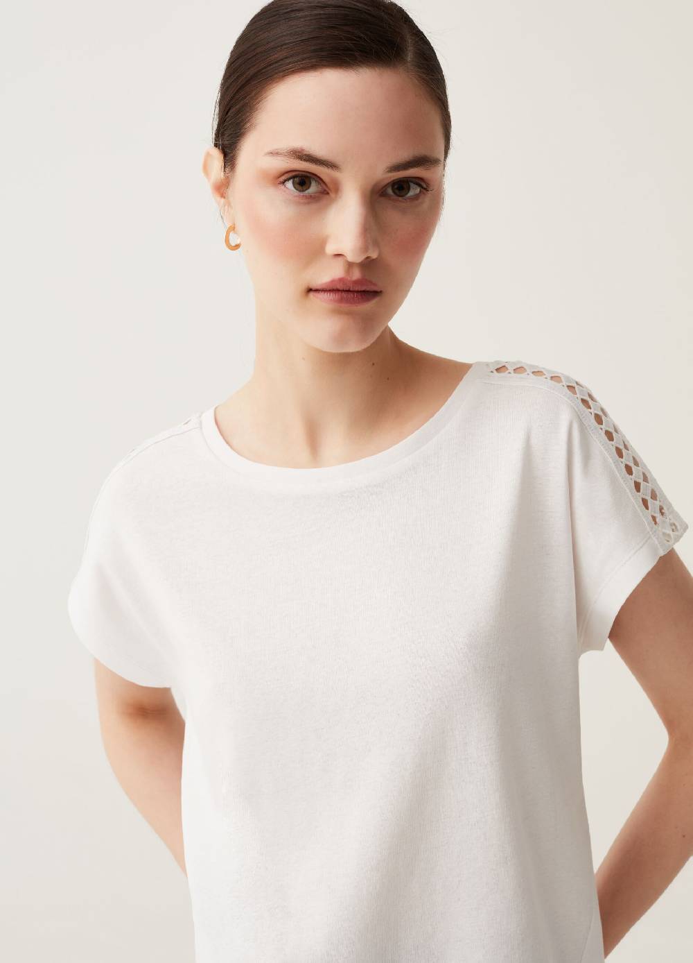 Ovs T-shirt Con Inserto Traforato