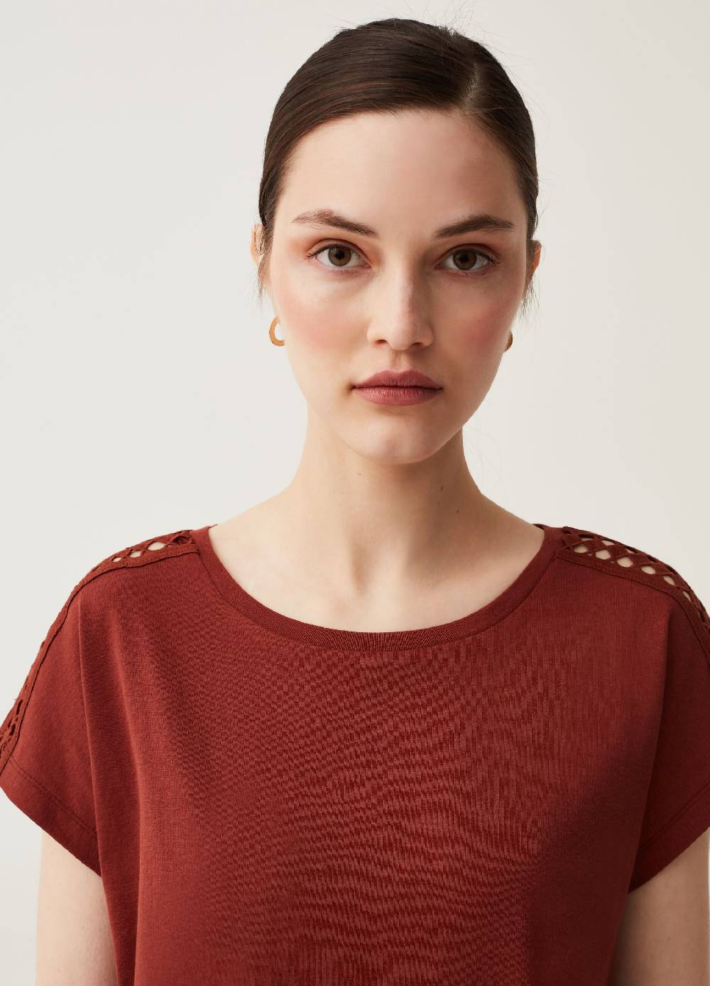 Ovs T-shirt Con Inserto Traforato