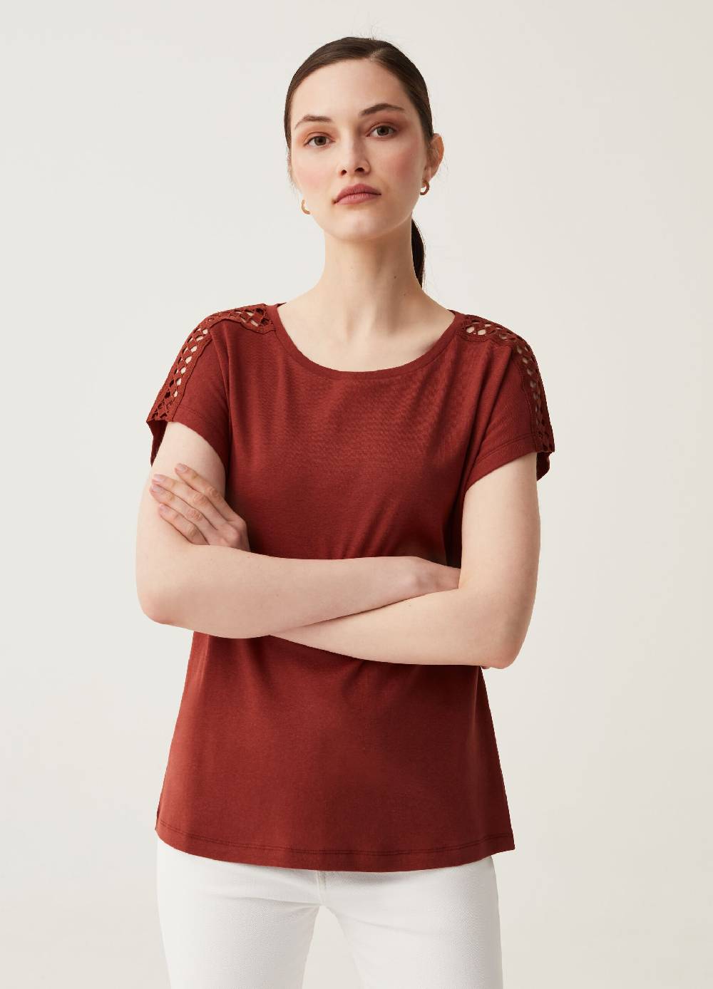 Ovs T-shirt con inserto traforato