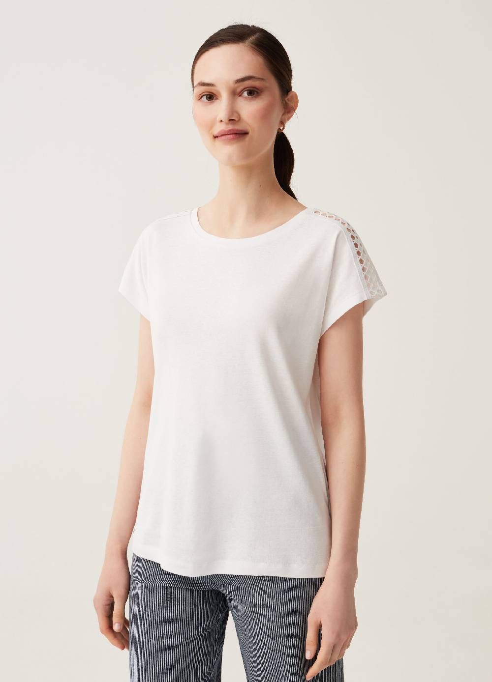 Ovs T-shirt con inserto traforato