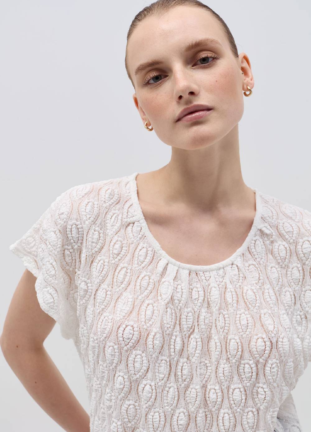 Ovs T-shirt Con Lavorazione In Pizzo