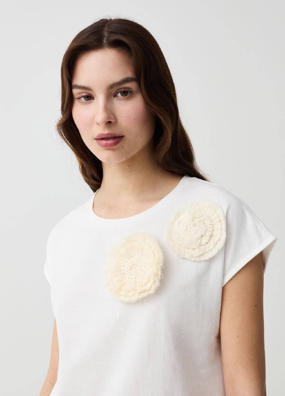 Ovs T-shirt Con Maniche A Kimono E Applicazioni