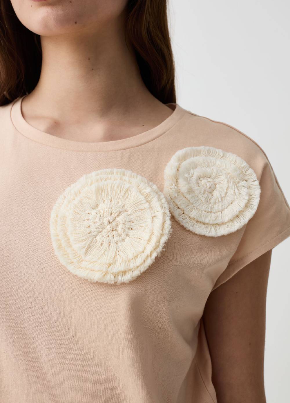 Ovs T-shirt Con Maniche A Kimono E Applicazioni