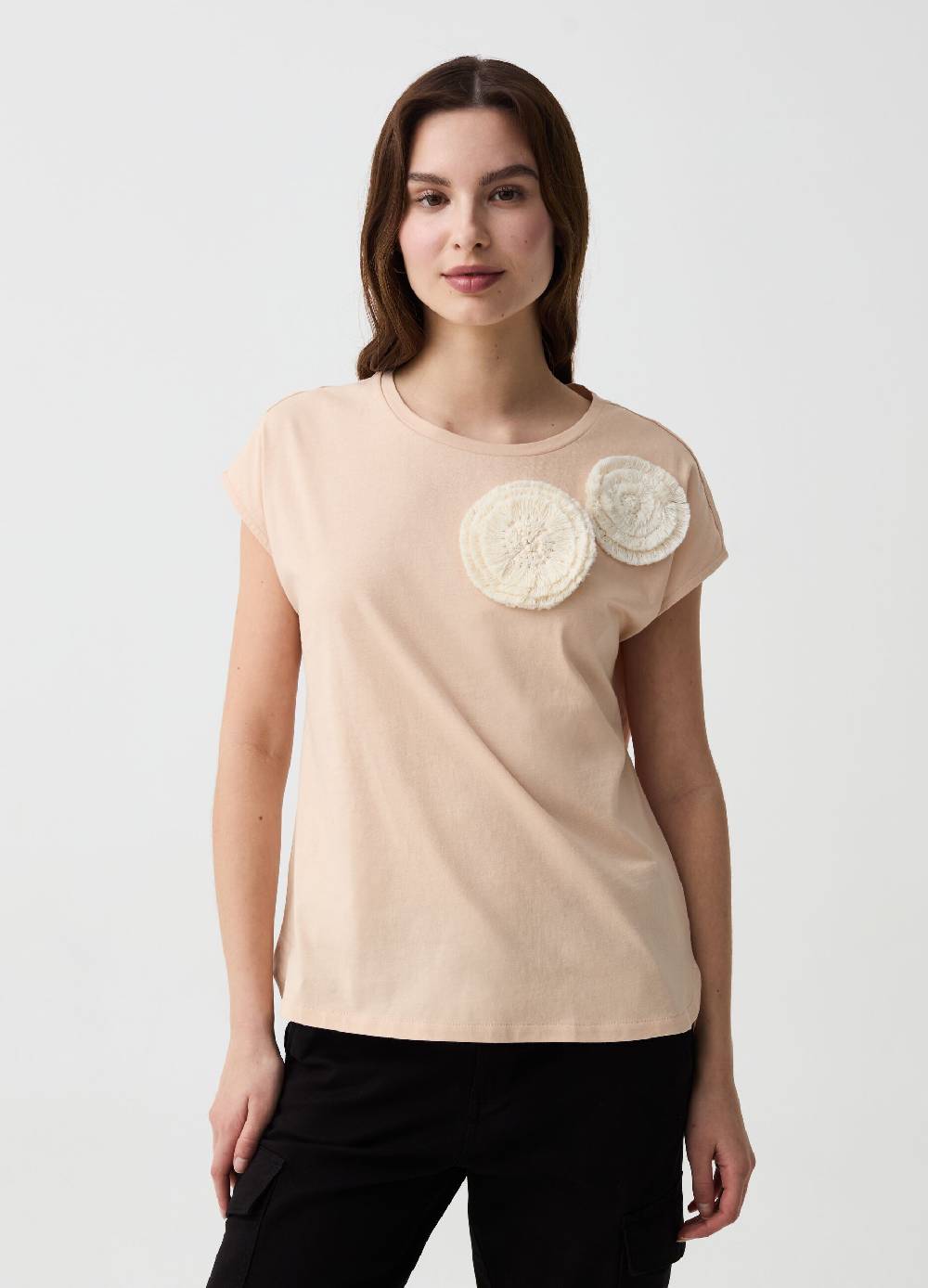 Ovs T-shirt con maniche a kimono e applicazioni