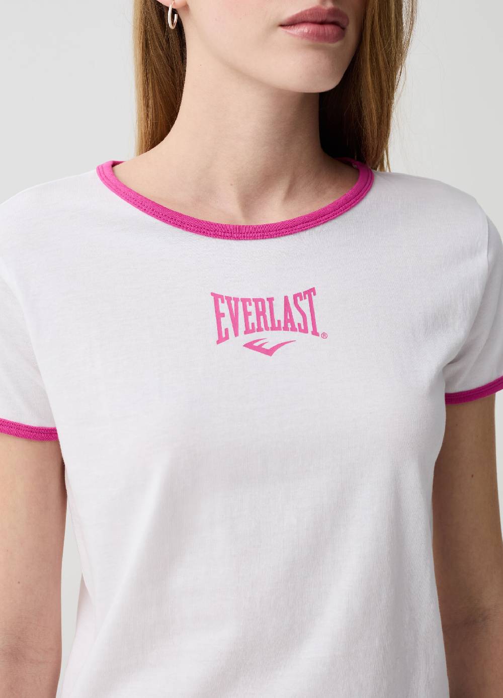 Ovs T-shirt Con Profili A Contrasto Stampa Logo