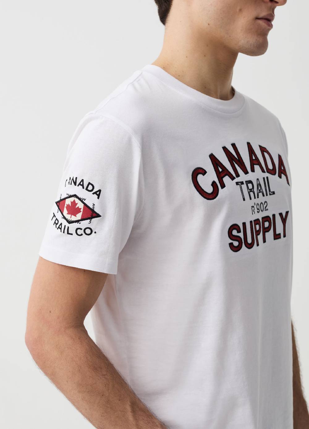 Ovs T-shirt Con Ricamo E Stampa Canda Trail