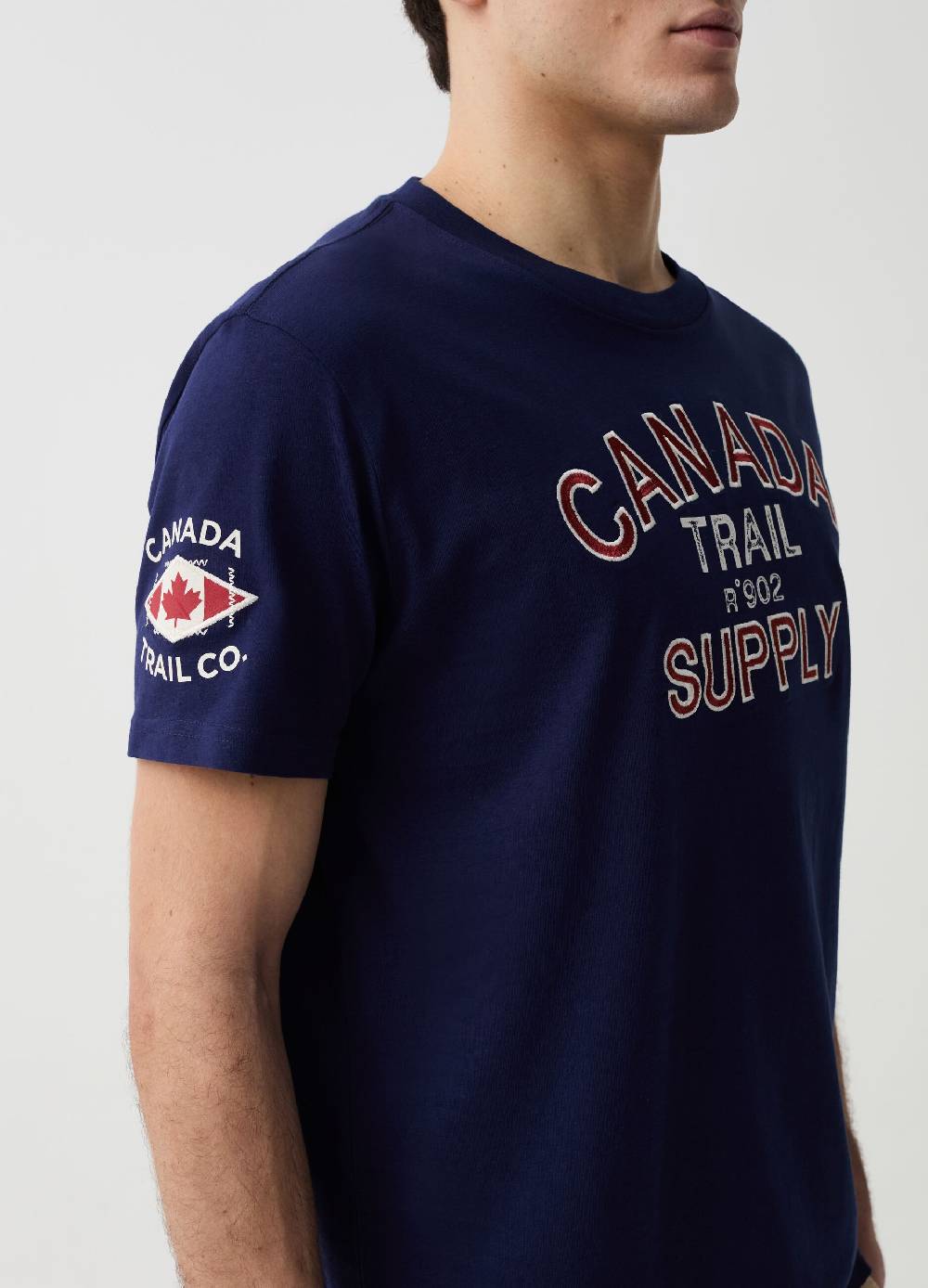 Ovs T-shirt Con Ricamo E Stampa Canda Trail