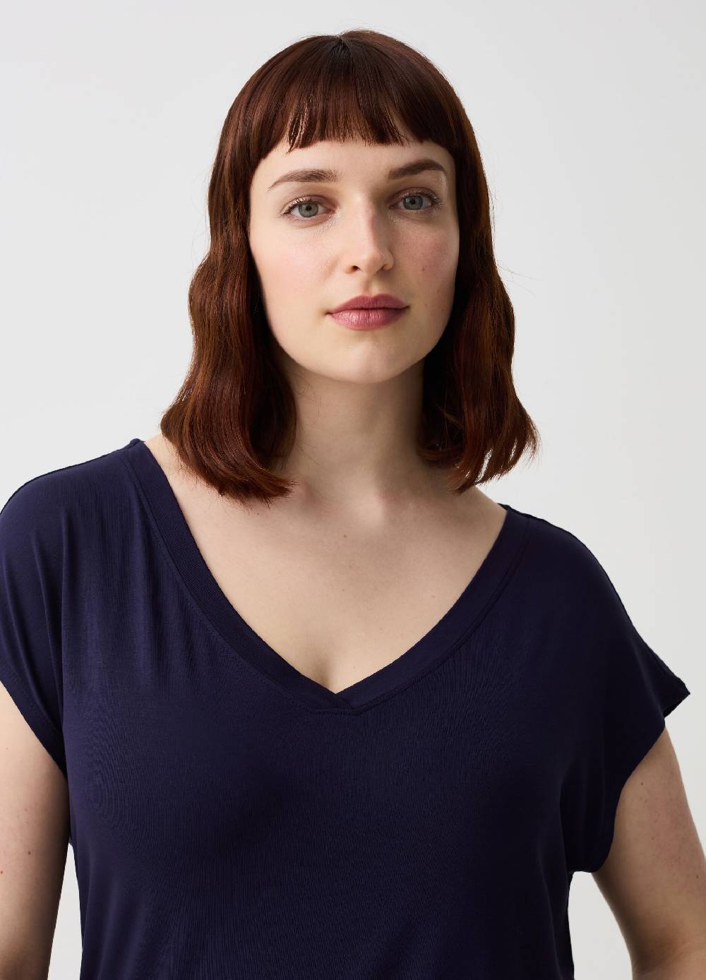 Ovs T-shirt Con Scollo A V Curvy