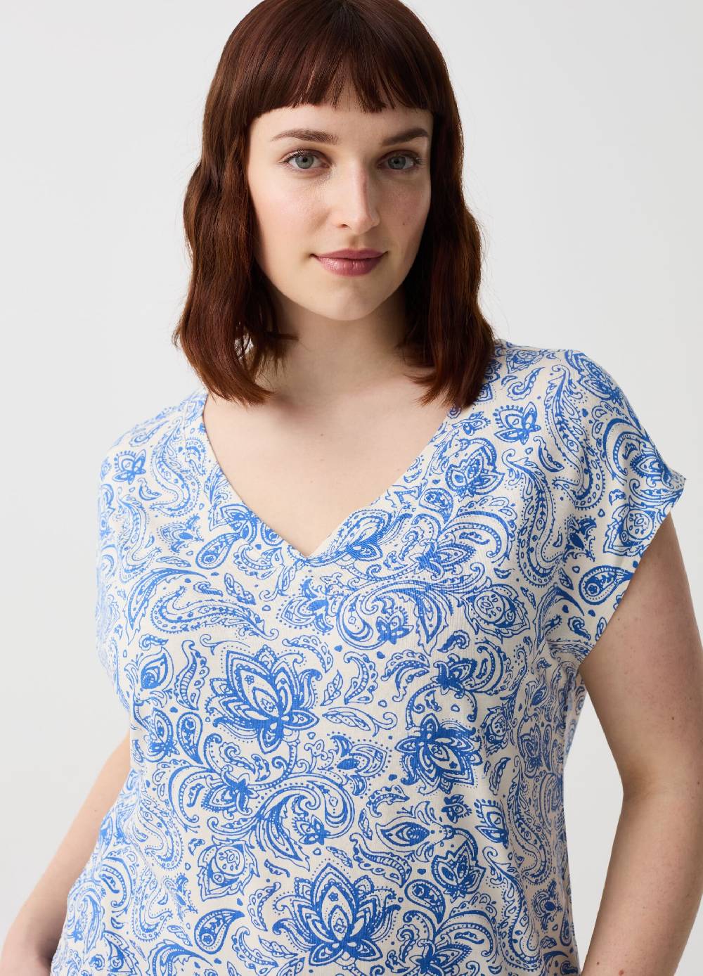 Ovs T-shirt Con Scollo A V Curvy