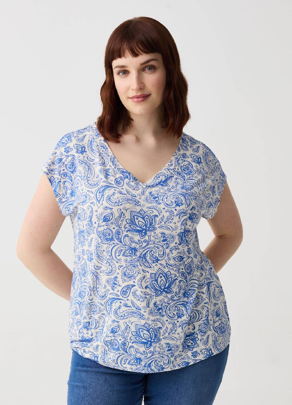 Ovs T-shirt con scollo a V Curvy