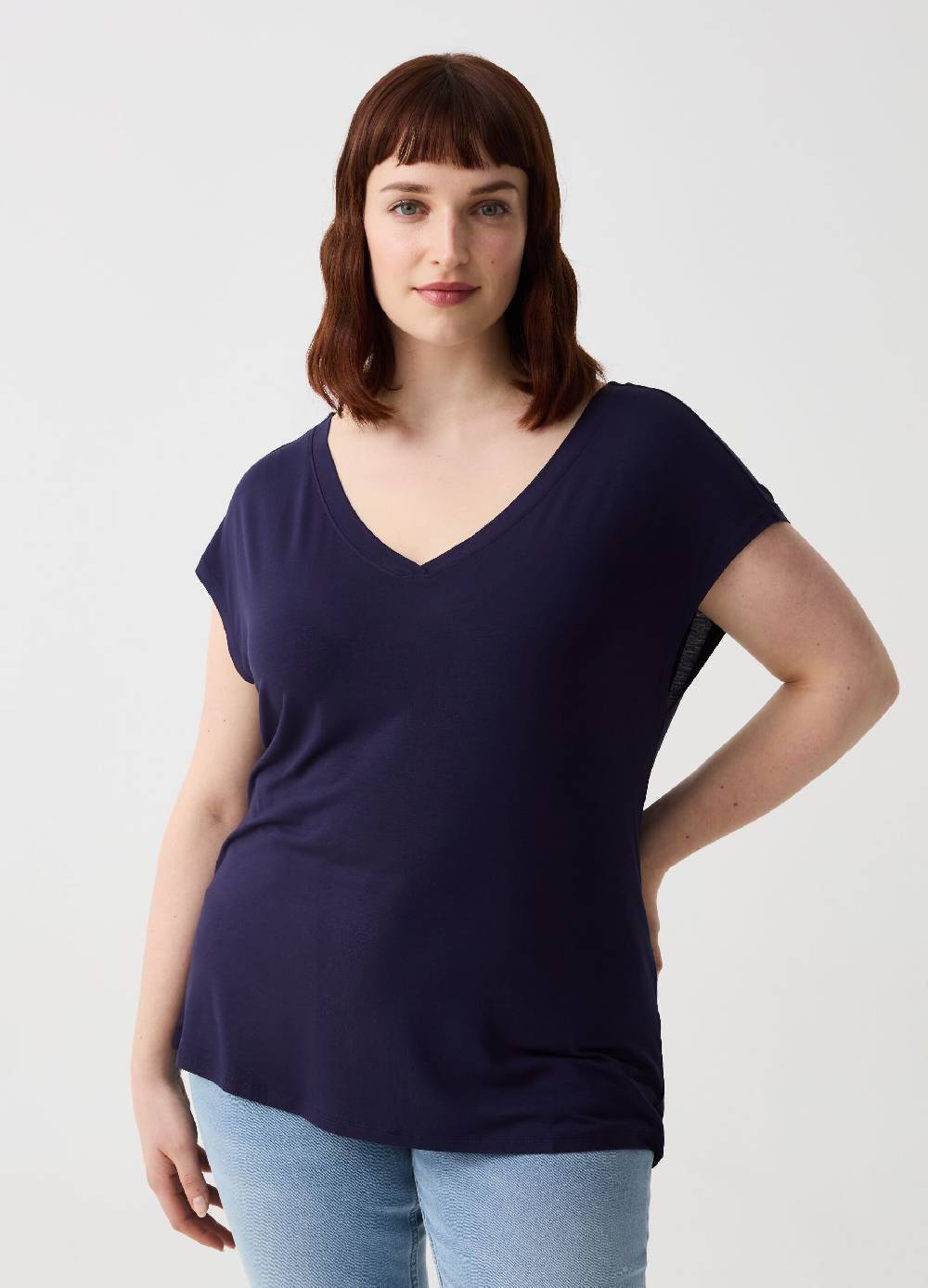 Ovs T-shirt con scollo a V Curvy
