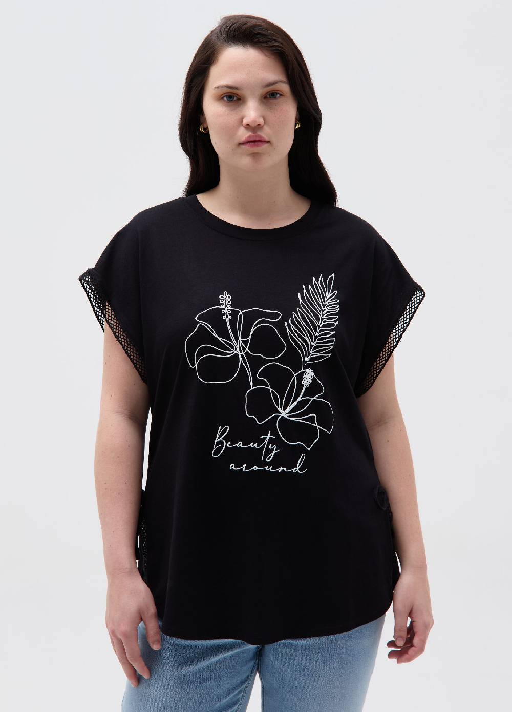 Ovs T-shirt con spacchi e laccetti Curvy