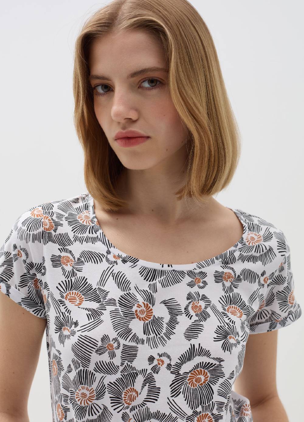 Ovs T-shirt Con Stampa A Fiori All-over