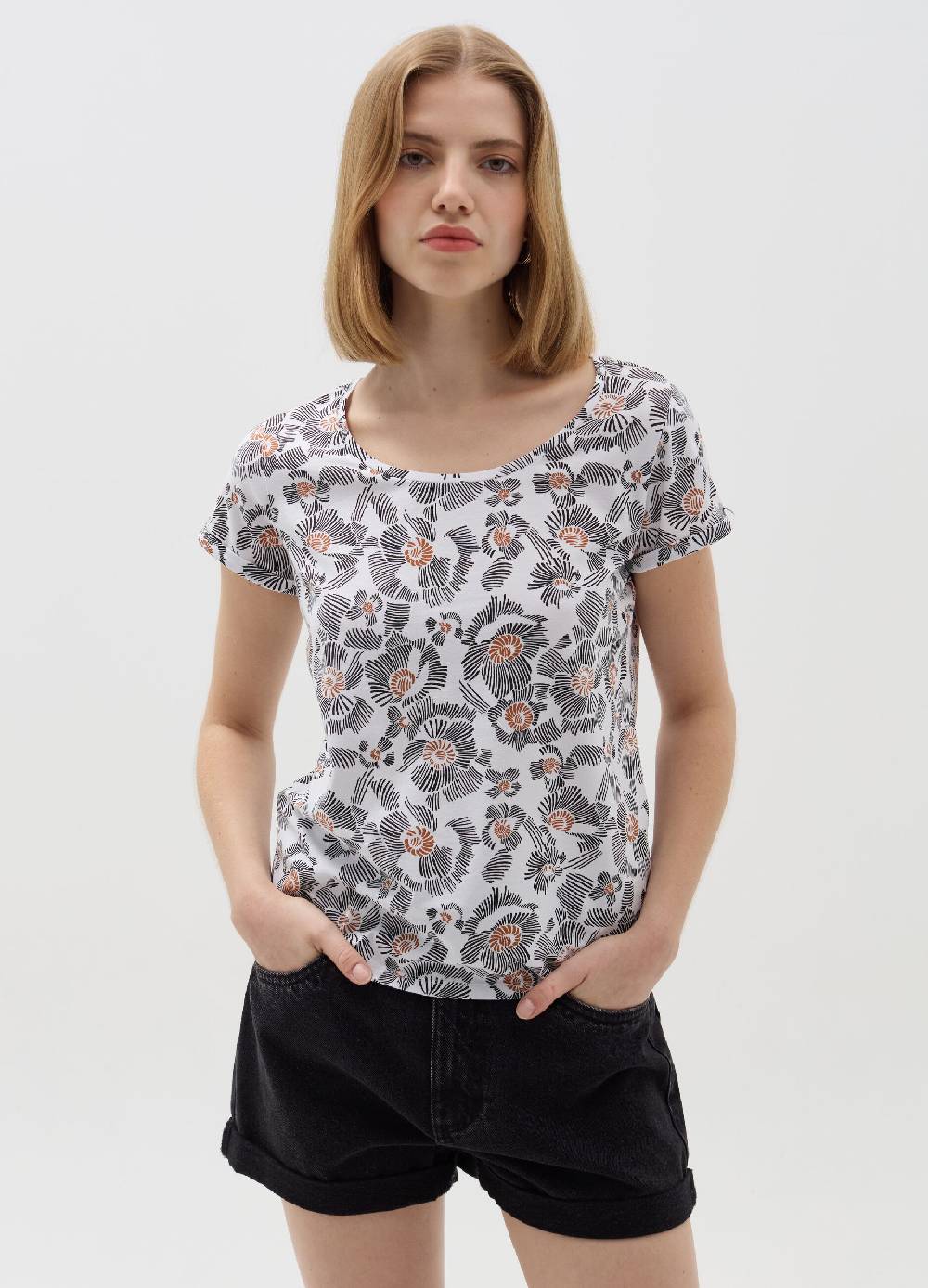 Ovs T-shirt con stampa a fiori all-over
