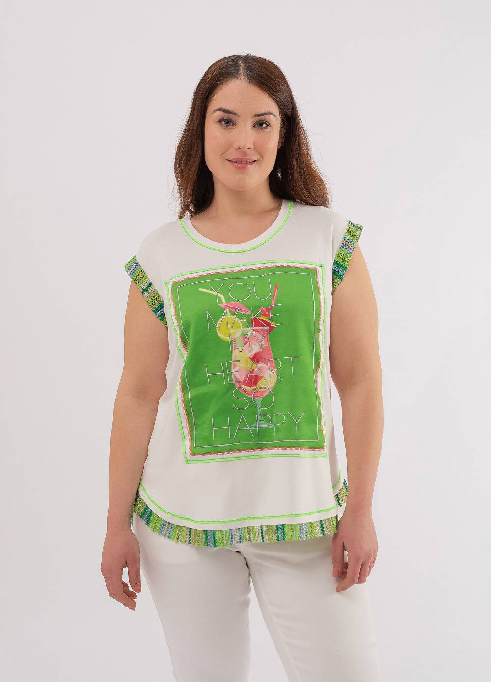 Ovs T-shirt Con Stampa Cocktail Curvy