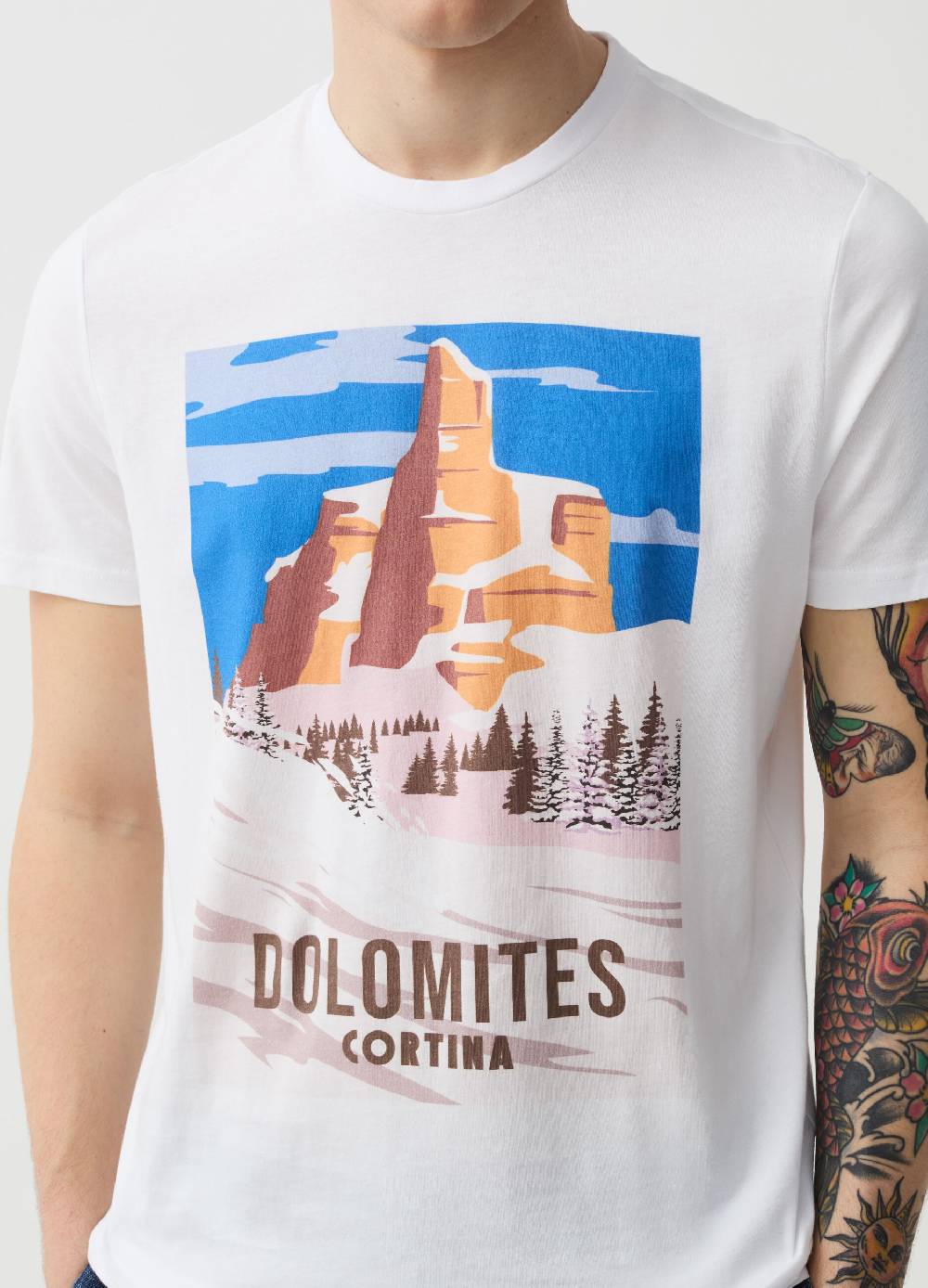 Ovs T-shirt Con Stampa Dolomiti Cortina