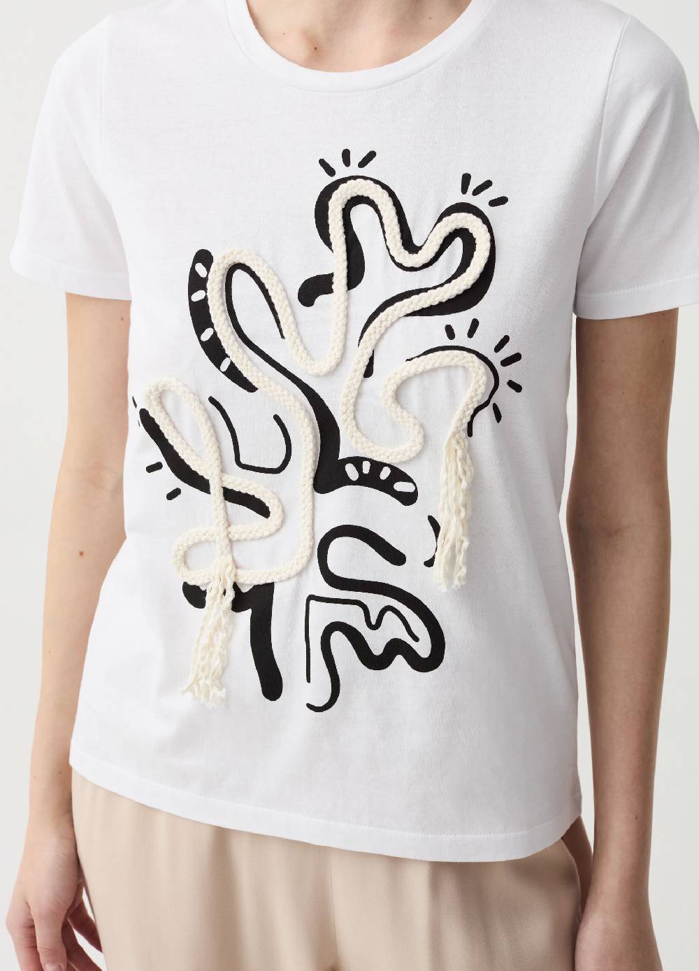 Ovs T-shirt Con Stampa E Applicazione