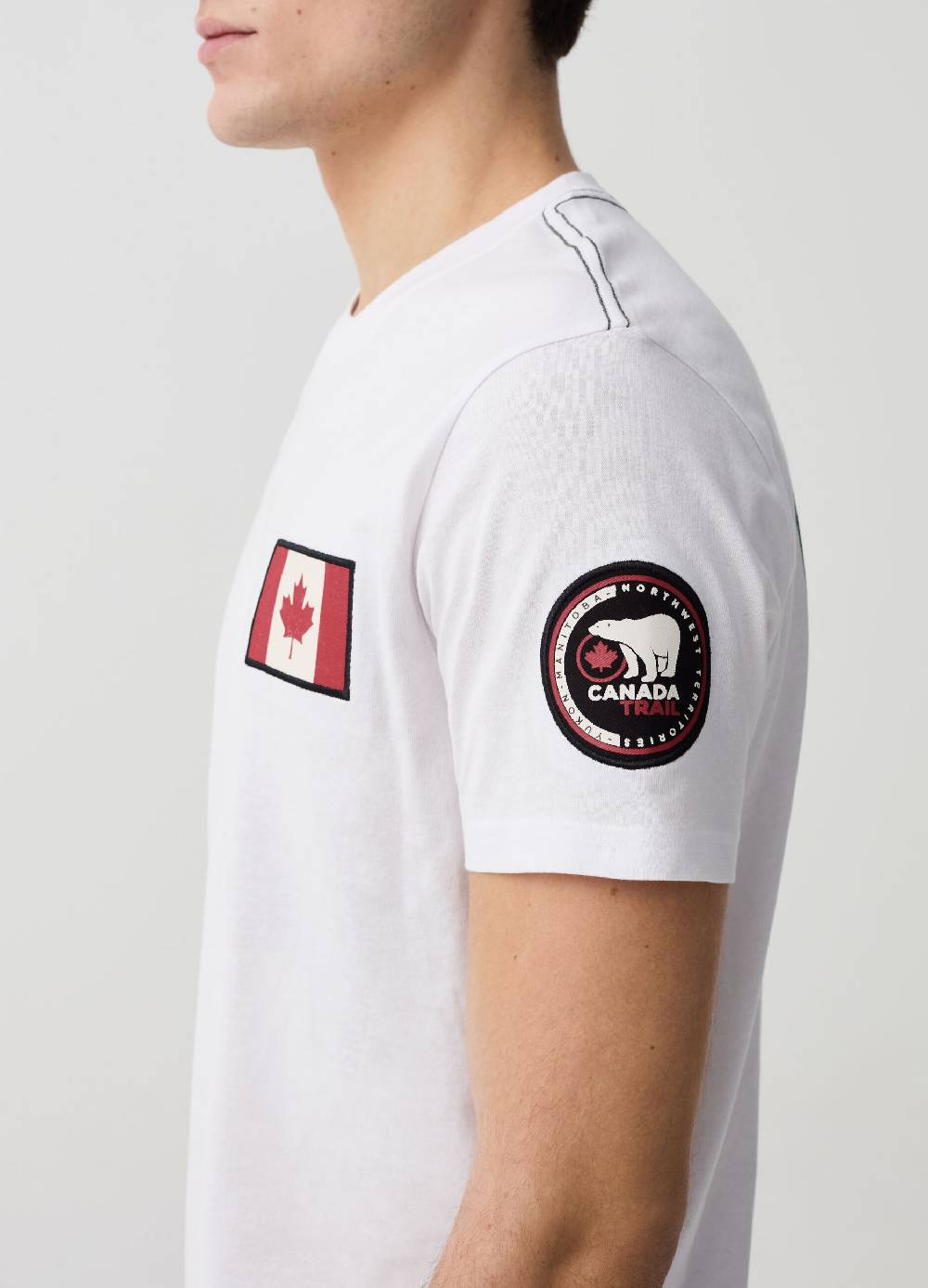 Ovs T-shirt Con Stampa E Patch Canada Trail
