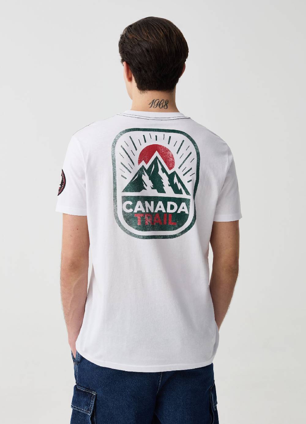 Ovs T-shirt Con Stampa E Patch Canada Trail