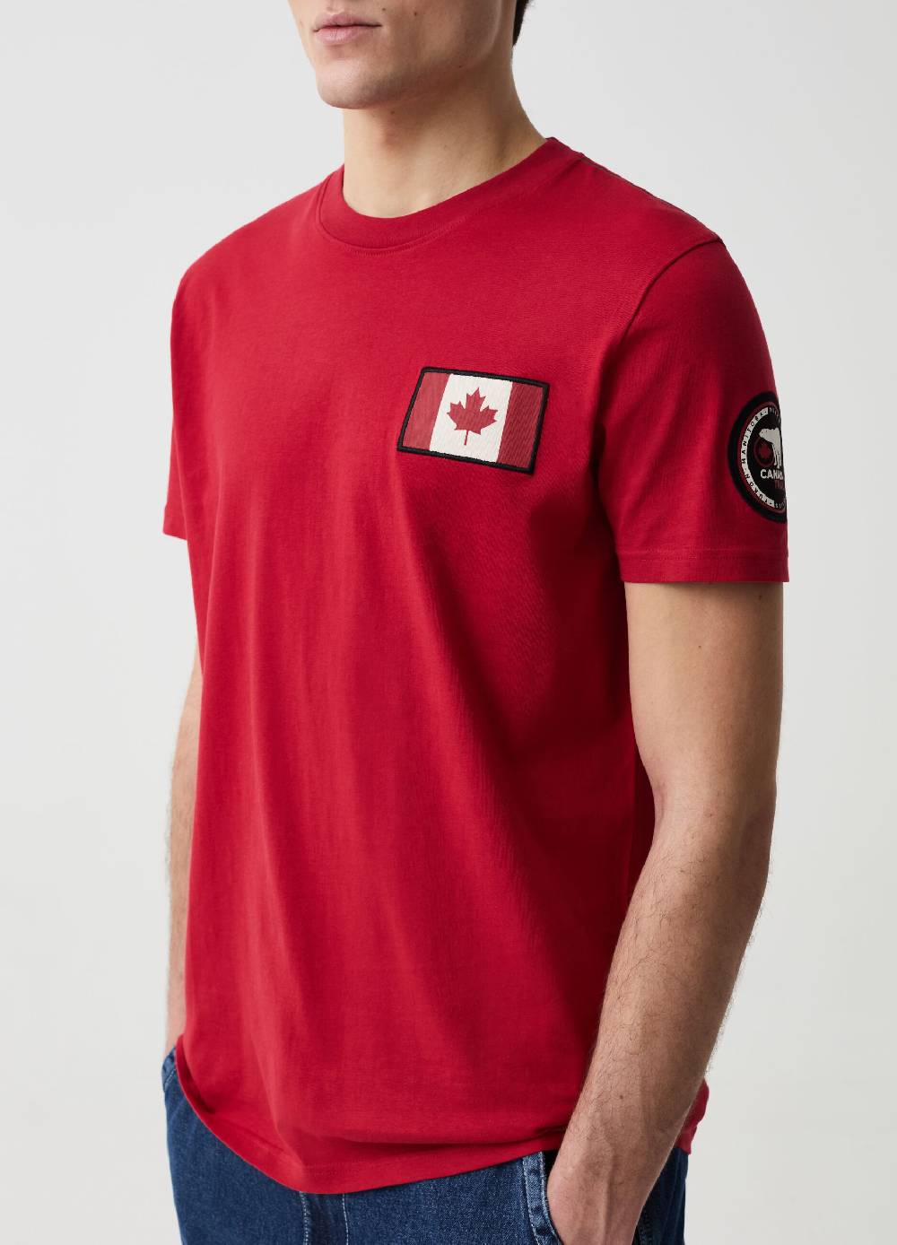 Ovs T-shirt Con Stampa E Patch Canada Trail
