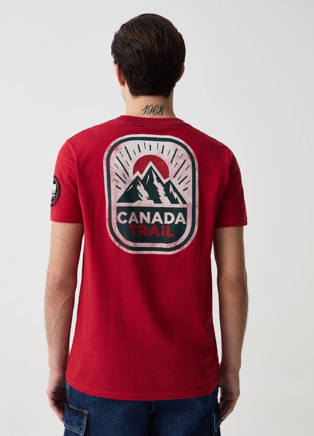 Ovs T-shirt Con Stampa E Patch Canada Trail