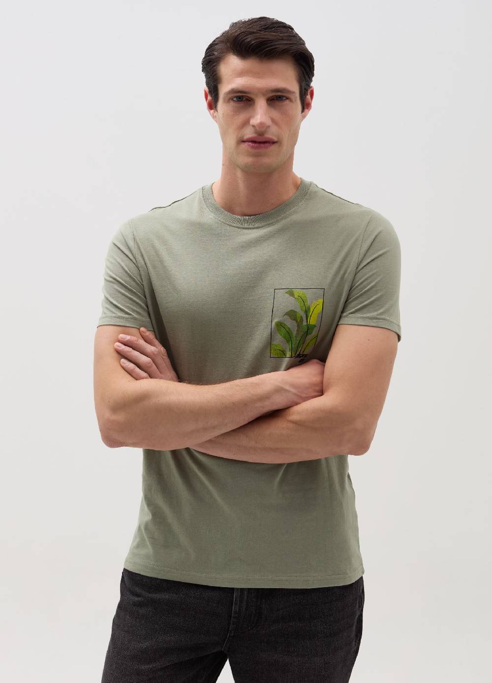 Ovs T-shirt con stampa foliage
