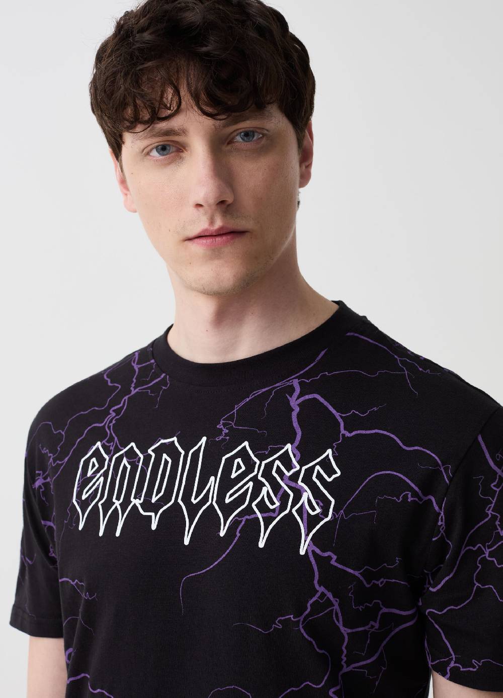 Ovs T-shirt Con Stampa Fulmini All-over