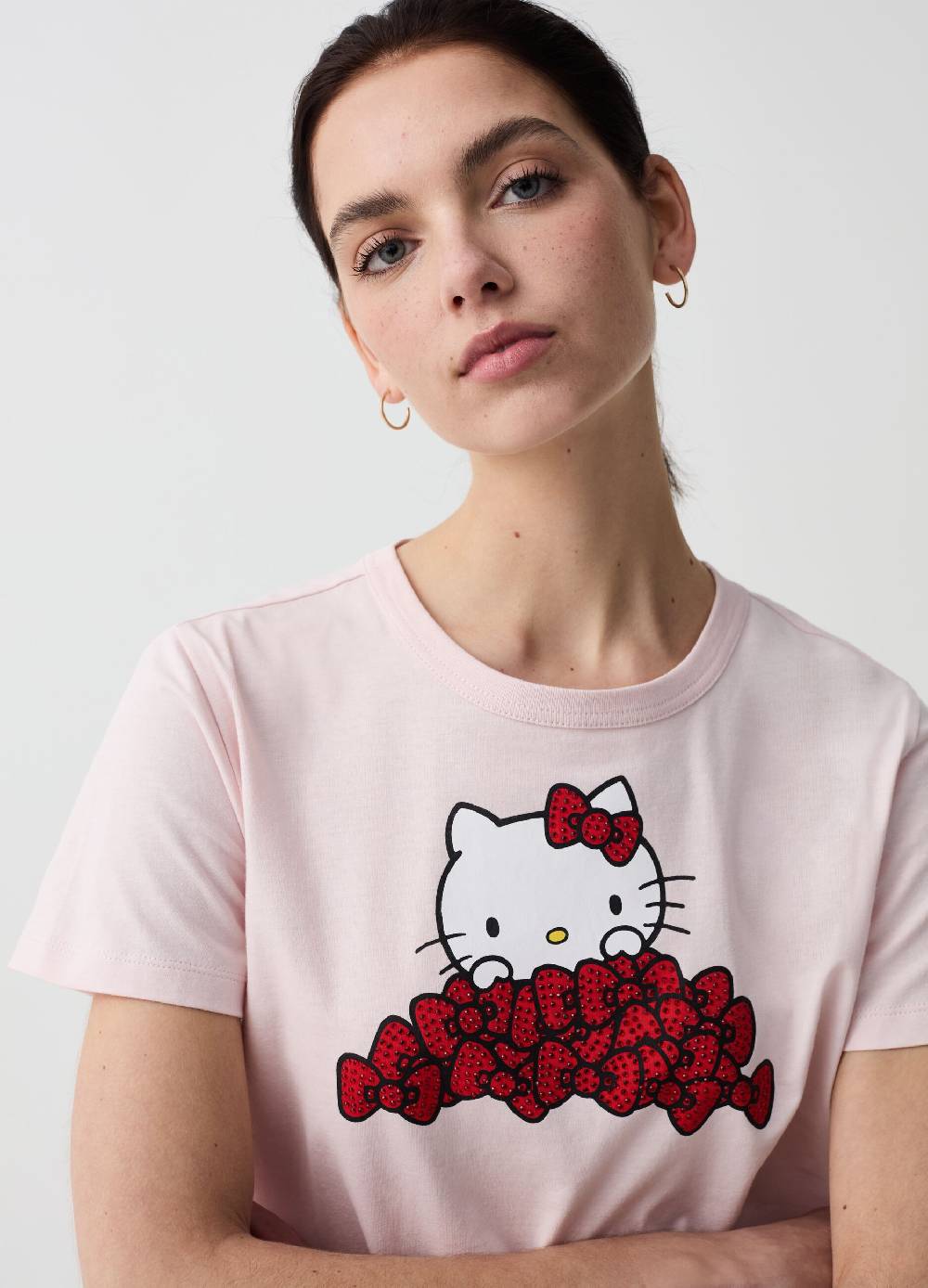 Ovs T-shirt Con Stampa Hello Kitty E Strass