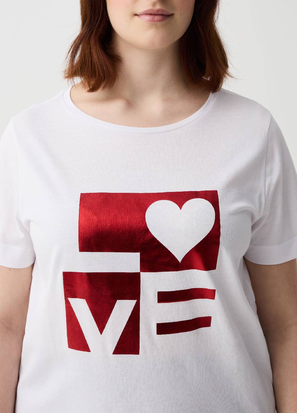 Ovs T-shirt Con Stampa In Foil Curvy