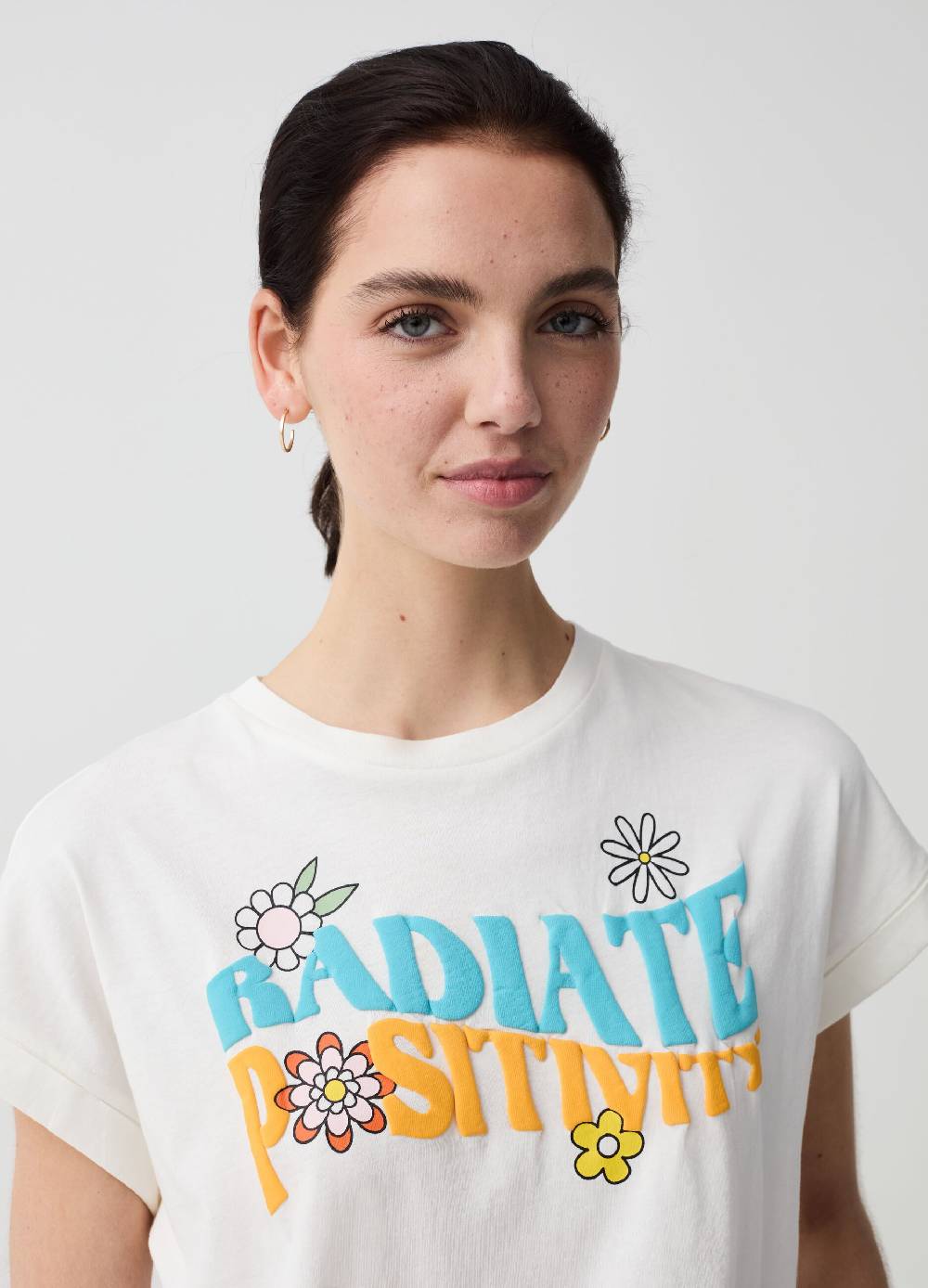 Ovs T-shirt Con Stampa Lettering E Fiori