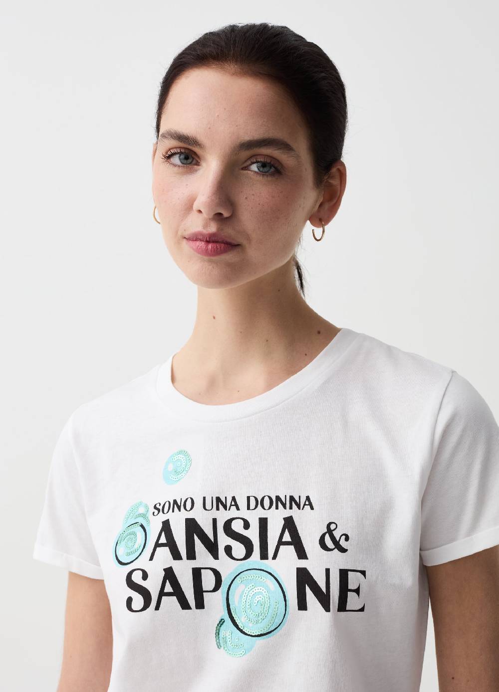 Ovs T-shirt Con Stampa Lettering E Paillettes