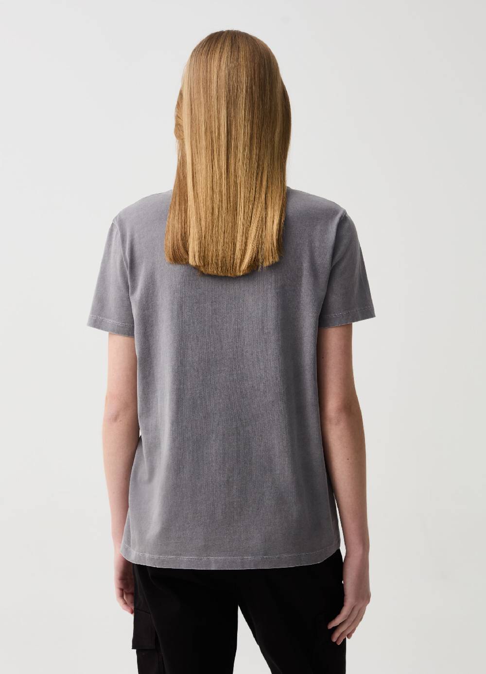 Ovs T-shirt Con Stampa Lettering Effetto Pizzo