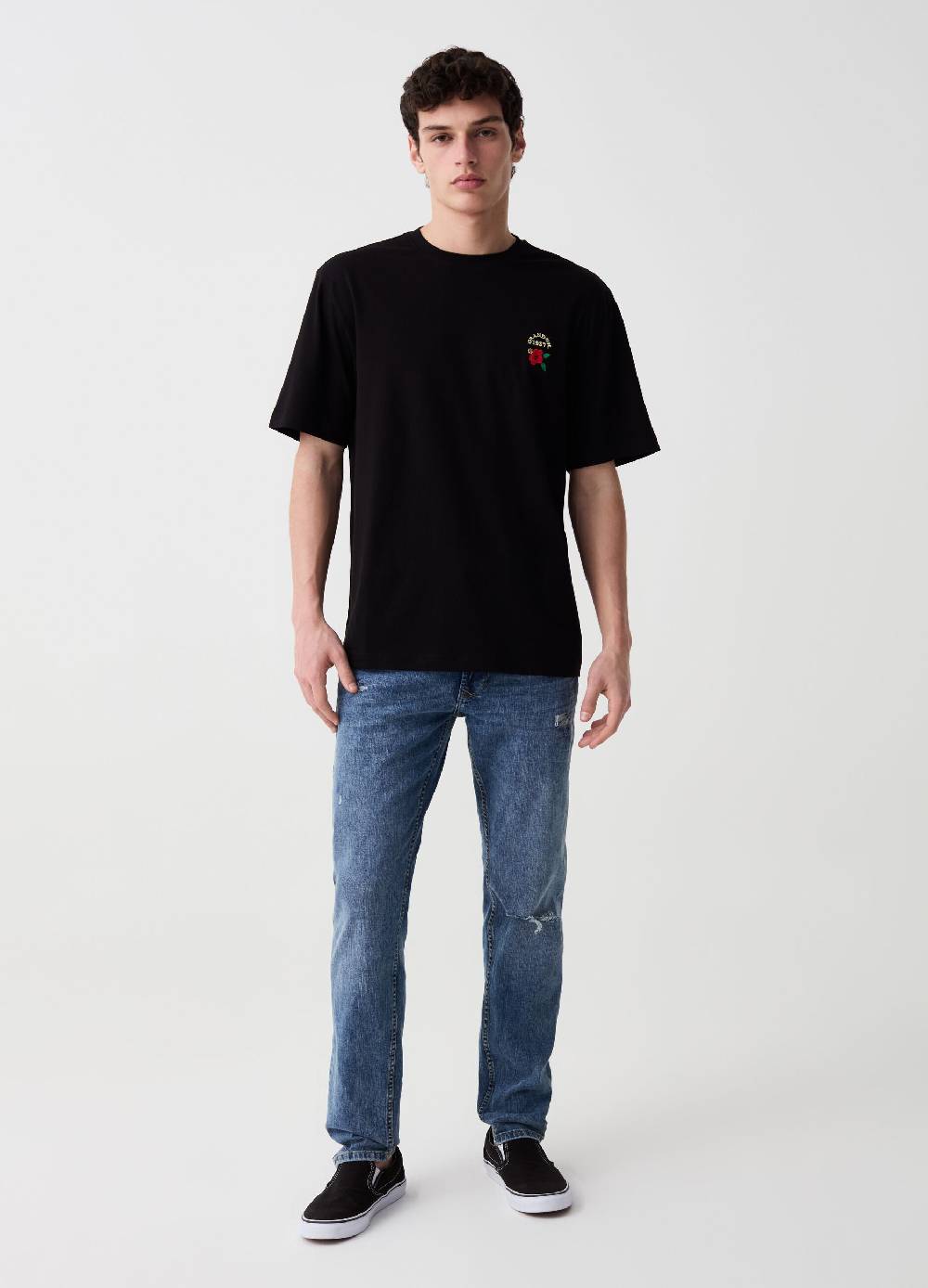 Ovs T-shirt Con Stampa Logo E Hibiscus