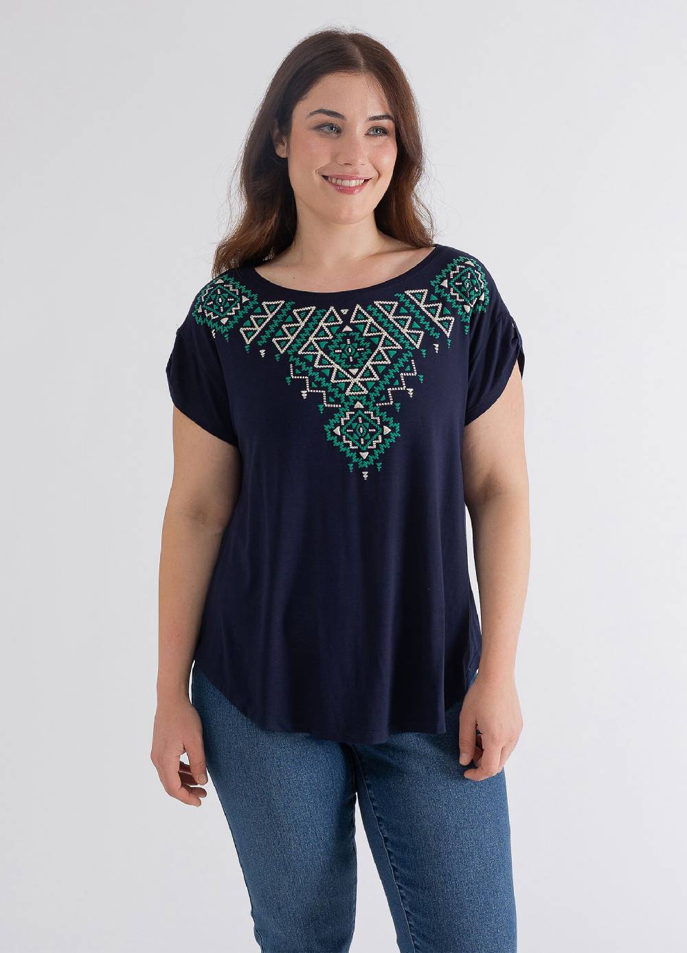 Ovs T-shirt con stampa motivo etnico Curvy