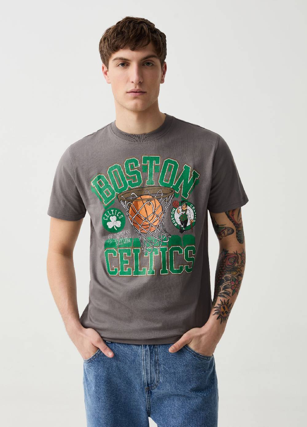 Ovs T-shirt con stampa NBA Boston Celtics