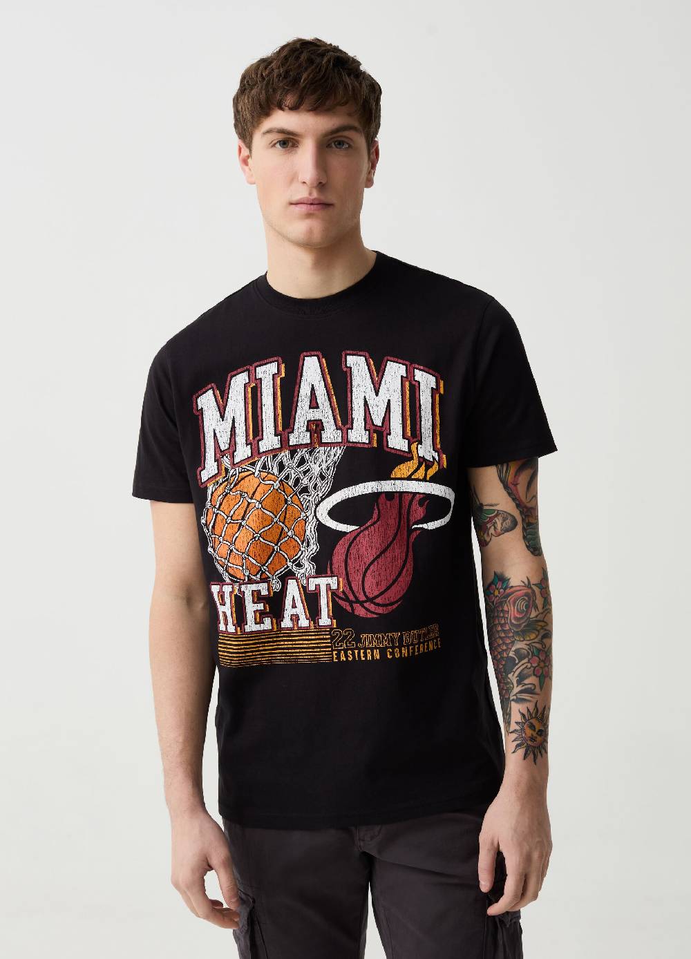 Ovs T-shirt con stampa NBA Miami Heat