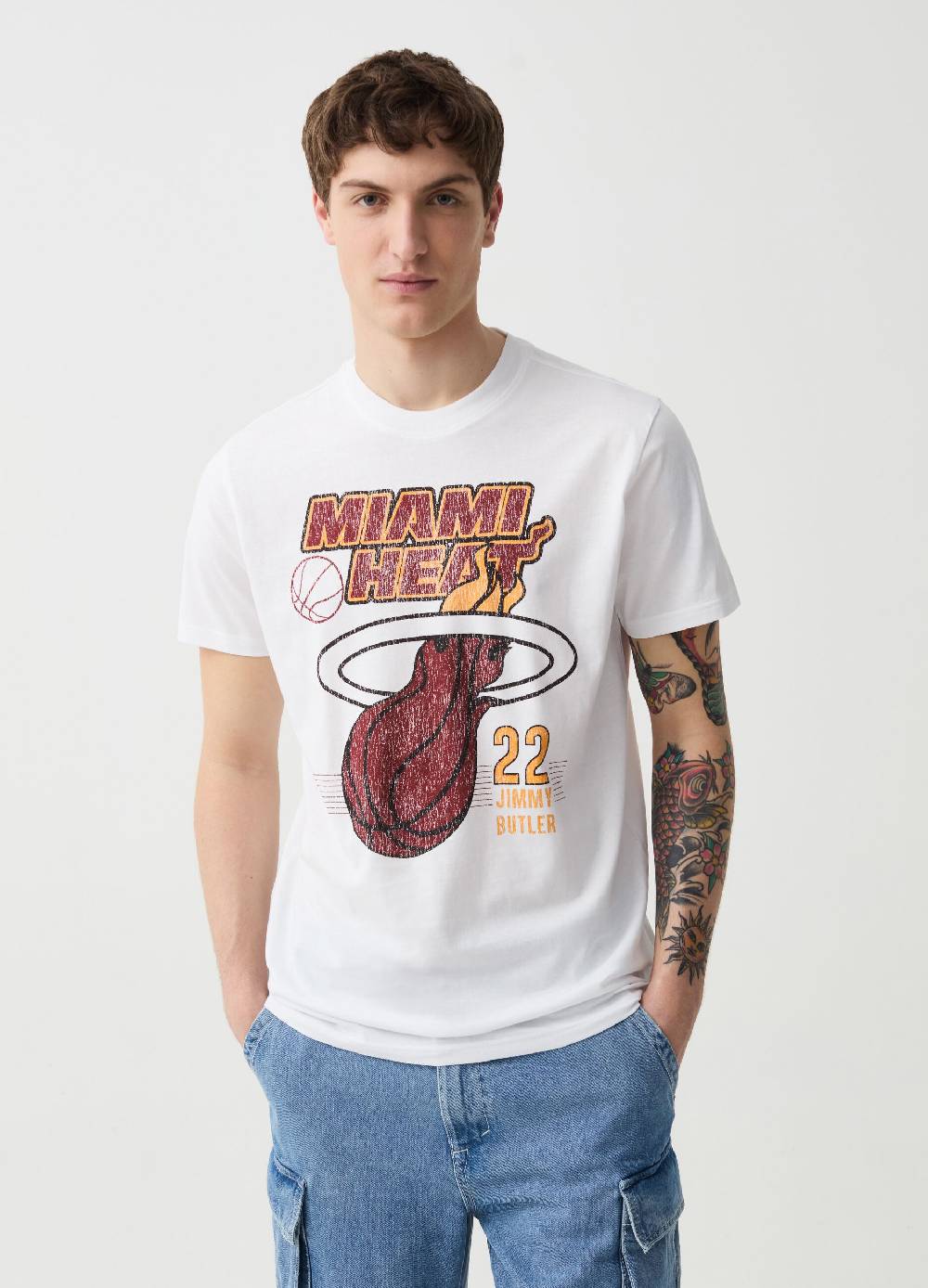 Ovs T-shirt con stampa NBA Miami Heat
