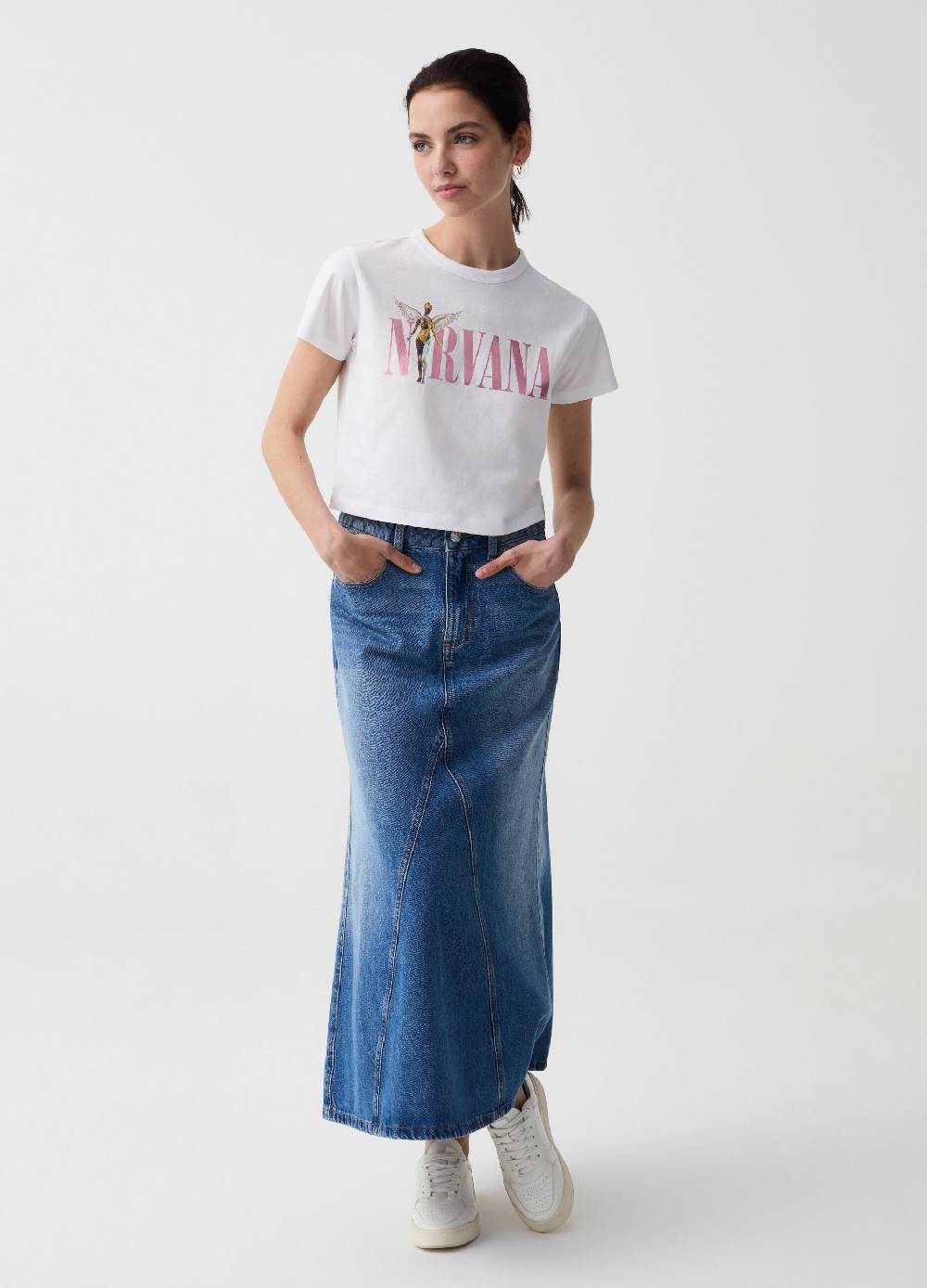 Ovs T-shirt con stampa Nirvana in foil