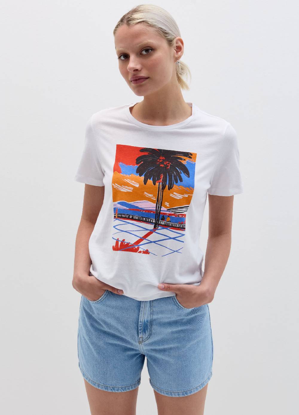 Ovs T-shirt con stampa palma