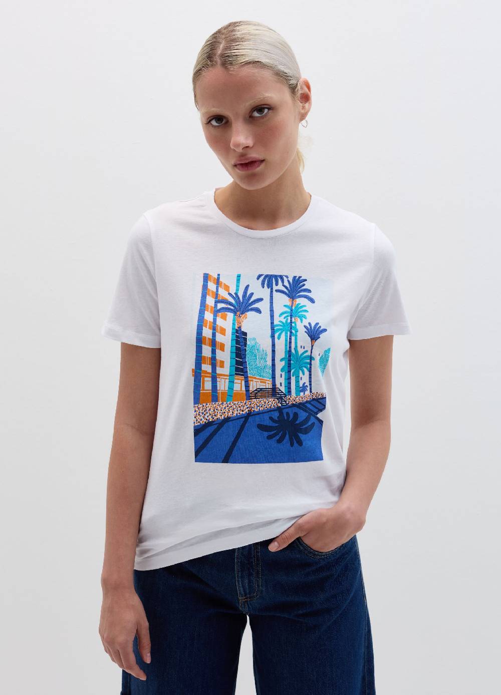 Ovs T-shirt con stampa palme