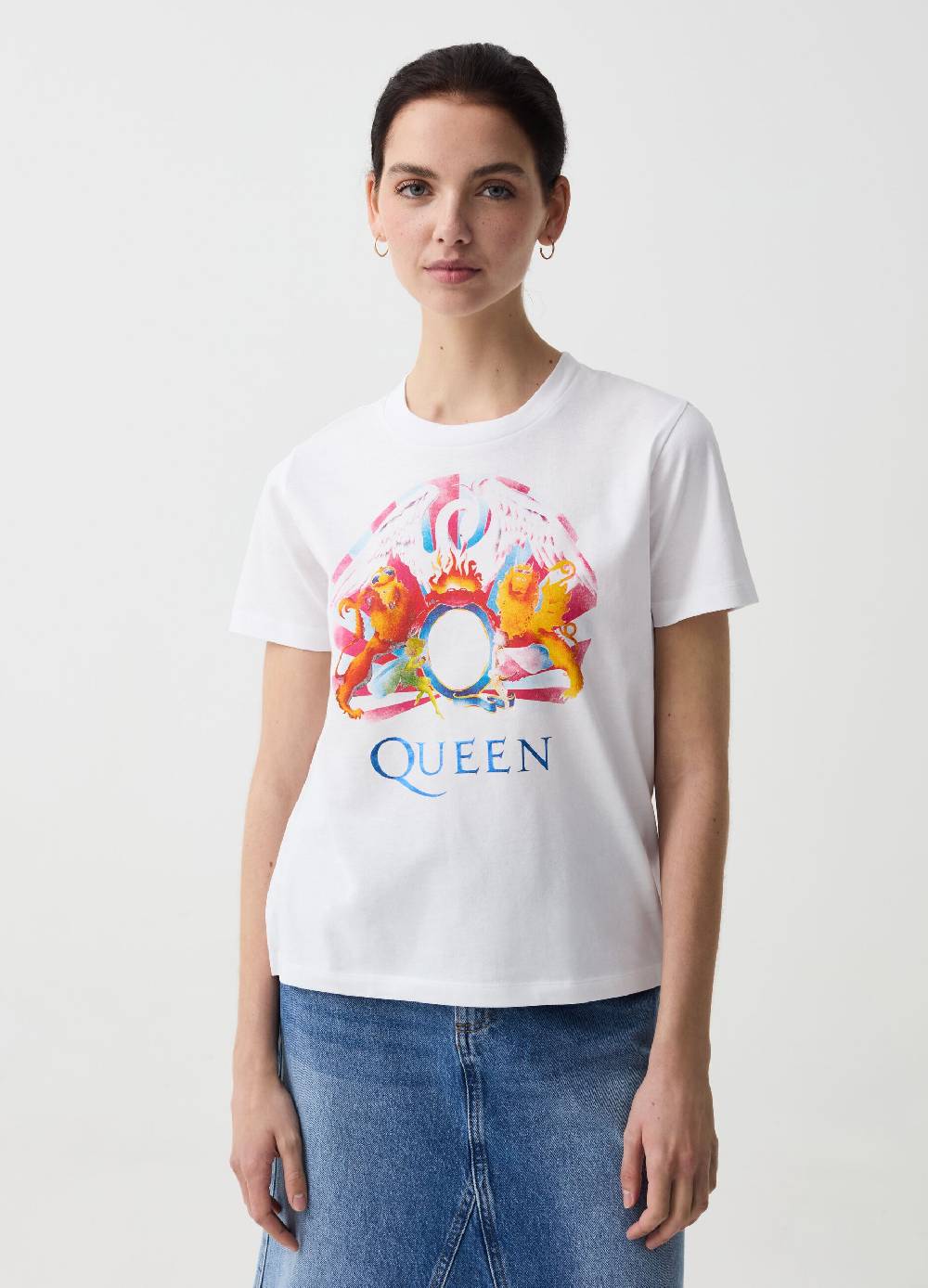Ovs T-shirt con stampa Queen in foil