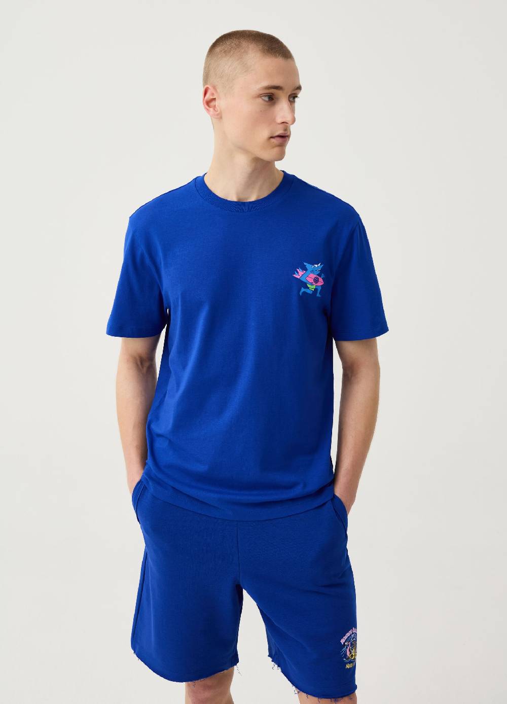 Ovs T-shirt con stampa squalo surf
