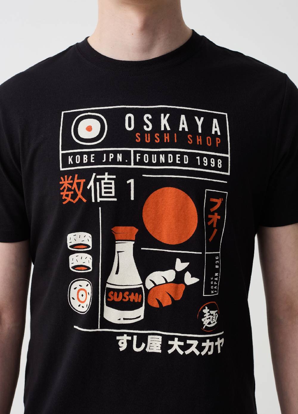 Ovs T-shirt Con Stampa Sushi Shop
