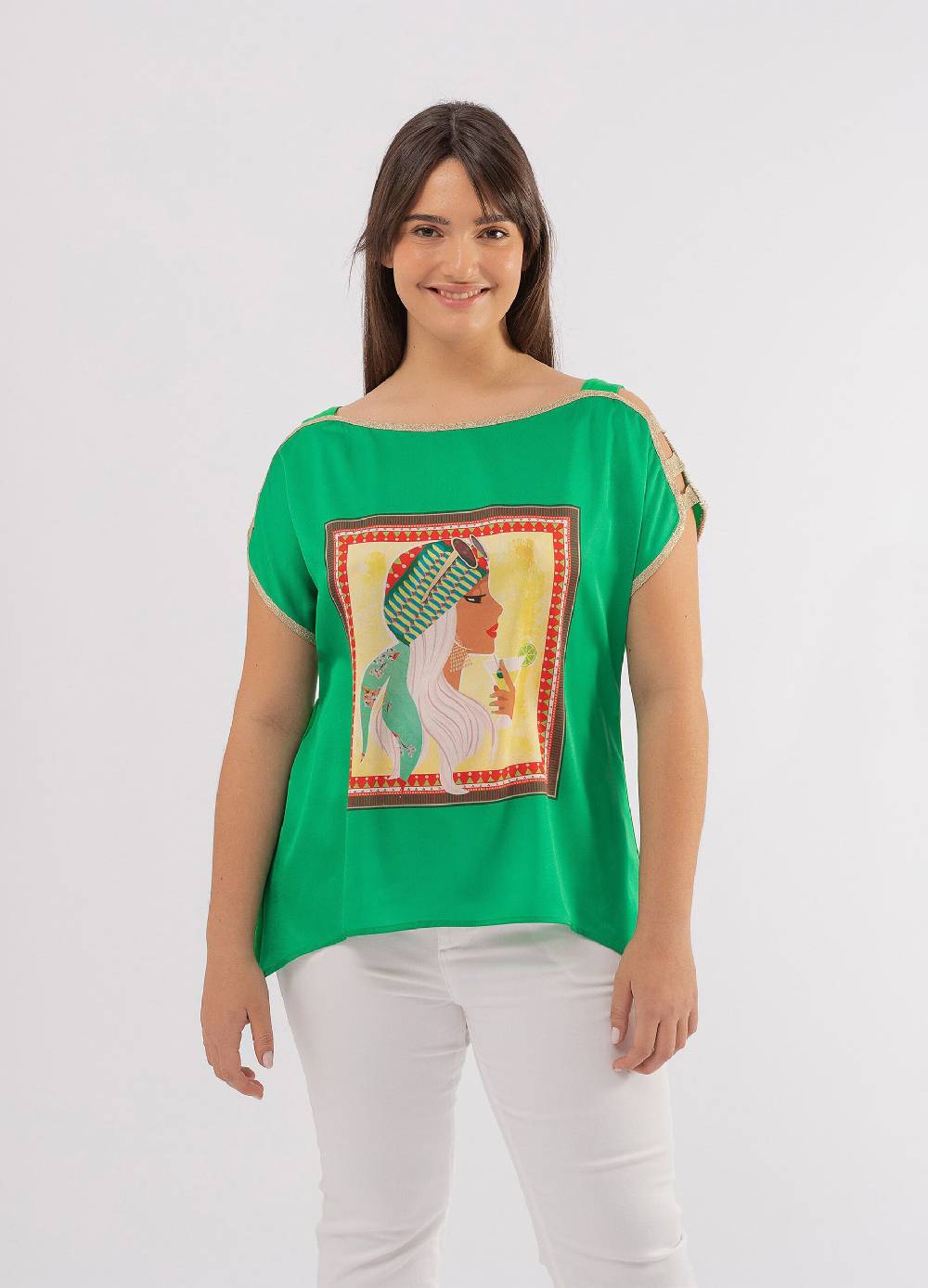 Ovs T-shirt Con Stampa Volto Femminile Curvy
