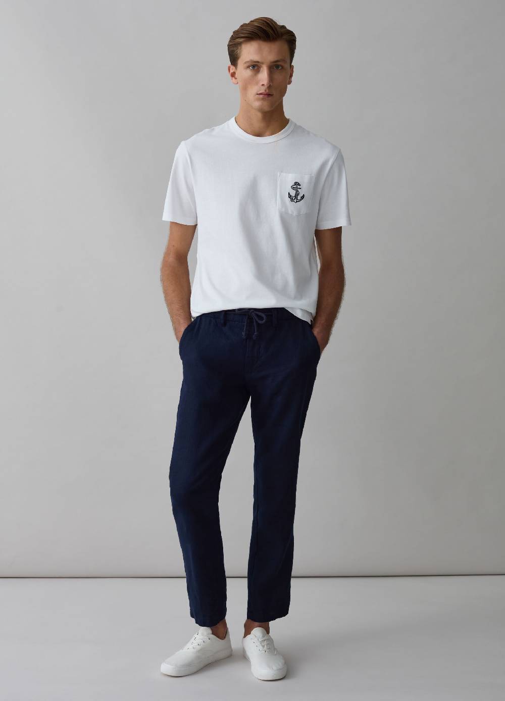 Ovs T-shirt Con Tasca Ricamo Ancora